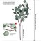 3pcs Eucalyptus Leaves Stems Artificial Greenery Faux Eucalyptus Plant